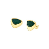 BRINCO DOURADO PEDRA STILETTO CABOCHÃO